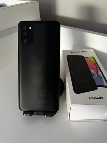 самсунк а02: Samsung Galaxy A03s, Б/у, 64 ГБ, цвет - Черный, 1 SIM — 1