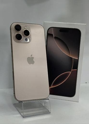 max 3: IPhone 16 Pro Max, 256 ГБ, Desert Titanium, Коробка, В рассрочку, 90 % — 2