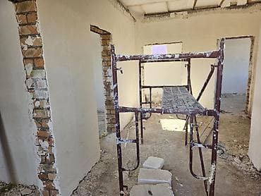 white board: Штукатурные работы по стенам и откосам - Выравнивание стен по маякам — 7