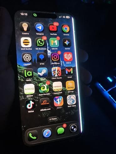 IPhone 14 Pro, Б/у, 128 ГБ, Deep Purple, Чехол, 100 %