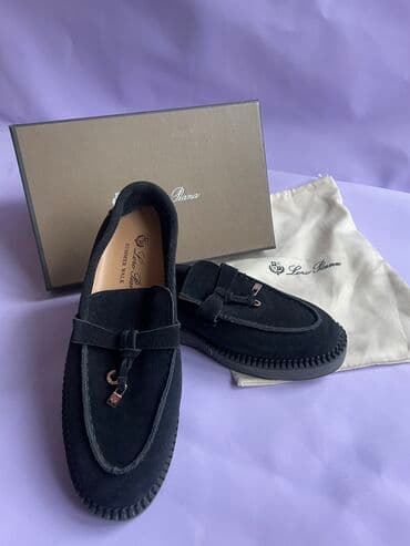 Лоферы, 38, Loro Piana, Новый, цвет - Черный