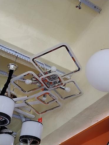 study lamp: Потолочная люстра в современном стиле с геометрическим дизайном — 2