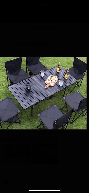 аренда стула: Складной кемпинговый комплект для отдыха на природе: раскладной стол — 1