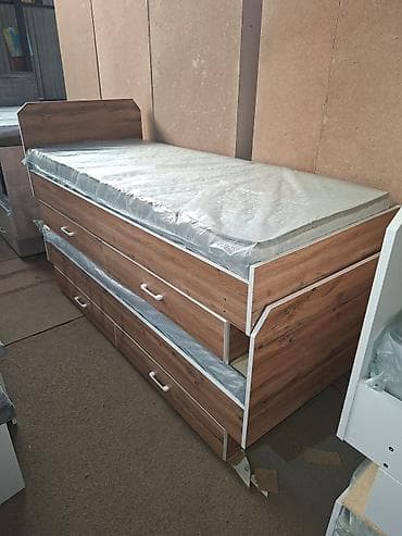 Односпальная кровать, Новый, С матрасом, длина - 190 см — 2