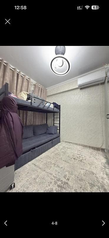 hostel osh: 2 комнаты, 34 м², Индивидуалка, 3 этаж, Евроремонт — 5