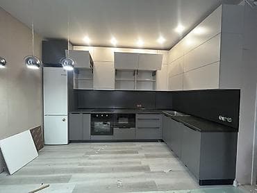 Кухонные гарнитуры: Кухонный гарнитур, цвет - Серый, Пластик — 5