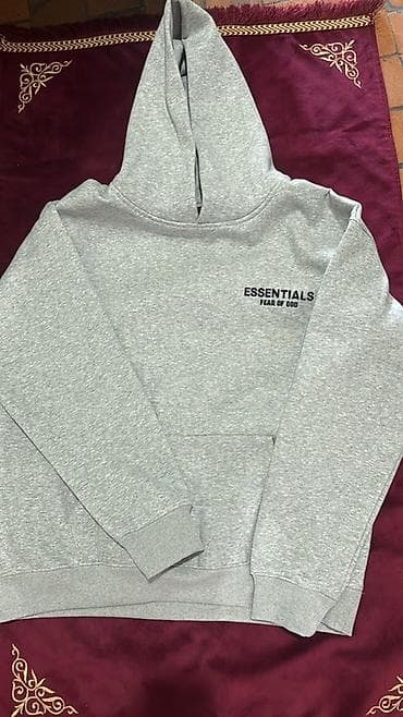Мужская толстовка, L, Essentials, Новый, цвет - Серый, Платная доставка