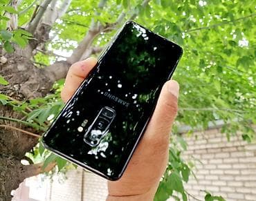 купить телефон samsung s9 plus: Samsung Galaxy S9 Plus, Б/у, 128 ГБ, цвет - Черный, 1 SIM, 2 SIM — 4