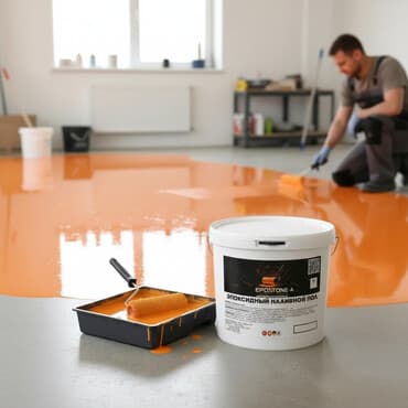 шлифованный бетонный пол цена: Эпоксидный наливной пол EPSTONE-A — профессиональное двухкомпонентное — 1