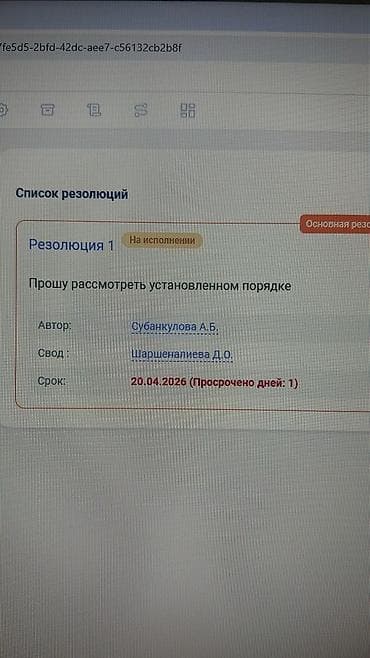 Цифровой сервис для работы с резолюциями и исполнением поручений