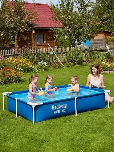 Спорт и отдых: 💦 КАРКАСНЫЙ БАССЕЙН 221×150 СМ 🏡 Для дома и дачи 👶 Безопасная глубина — 5