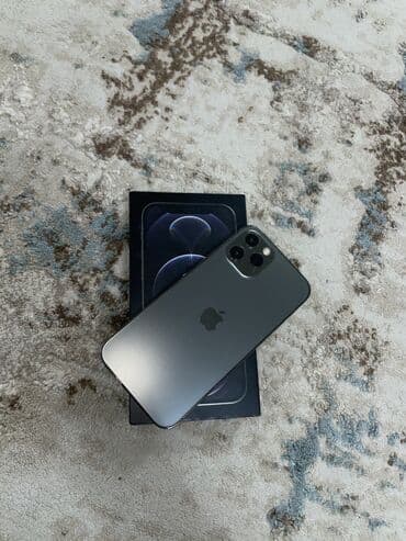 трейд ин телефон бишкек: IPhone 12 Pro, Колдонулган, 128 ГБ, Графит, Заряддоочу түзүлүш, Коргоочу айнек, Каптама, 80 % — 3