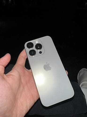 iphone 1e: IPhone 15 Pro, Б/у, 128 ГБ, Natural Titanium, Зарядное устройство, Защитное стекло, Чехол, 89 % — 7