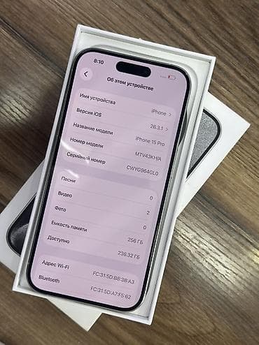 intel core i5: IPhone 15 Pro, Б/у, 256 ГБ, White Titanium, Коробка, 80 % — 4