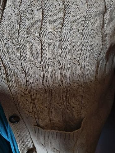 Атайын кийим: Кардиган, Жип, Кыска модель, Күз-жаз, Токулган модель — 6