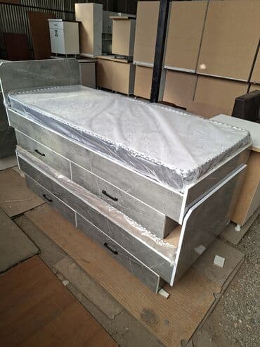 кровати двухместный: Односпальная кровать, Новый, С матрасом, длина - 195 см — 30