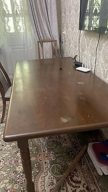 office table: Продаю стол и 6 стульев
Состояние хорошее
💰 Цена: 15 000 сом — 1