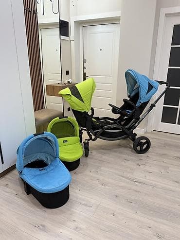 коляска на двойню: Коляска, Другой бренд, цвет - Желтый, Б/у, Самовывоз — 6