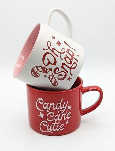 Кухонные принадлежности: Керамические кружки с надписями - Материал: керамика, гладкая глазурь — 9