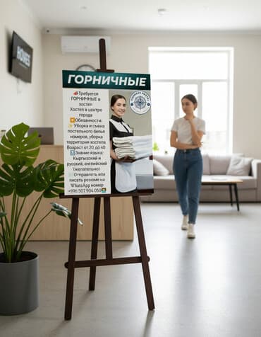 гостиницы на ночь: Требуется Горничная, Оплата Ежемесячно — 1