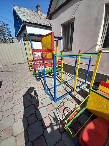 Оюн комплекстери: Детский турник качеля балансир домик беседка качалка — 9