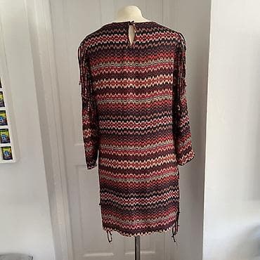 полиестер: Повседневное платье, Осень-весна, Короткая модель, Прямое, M, L — 2