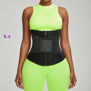 Маски медицинские: Неопреновый термопояс-корсет для тренировок (YN-1411) - Материал — 1