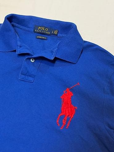 Мужская футболка, S, Polo Ralph Lauren, Б/у, цвет - Синий, Самовывоз, Платная доставка