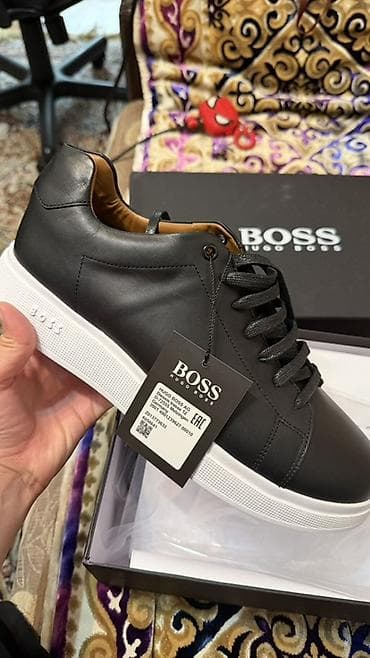 Мужские кроссовки, 43, 44, Hugo Boss, Новый, цвет - Черный, Самовывоз