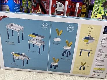 кубики майнкрафт: Многофункциональный детский стол для игр с крупными строительными — 4