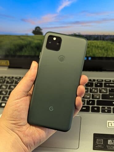 телефон исфана: Google Pixel 5A 5G, Колдонулган, 128 ГБ, түсү - Жашыл, Бөлүп төлөө менен, 1 SIM, eSIM — 1