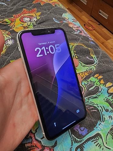iphone es: IPhone Xr, Б/у, 128 ГБ, Белый, 66 % — 3