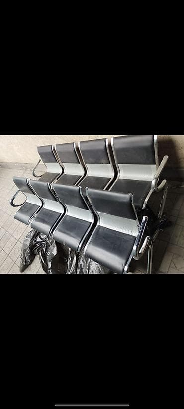 кресло для барбер: Скамейка Металл, Со спинкой, Без крыши — 1