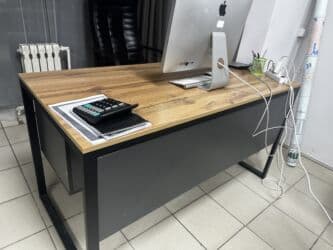 фотографии офисной мебели: Комплект офисной мебели, Диван, Металл, цвет - Черный — 6