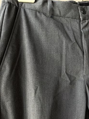 чапан мужской современный: Классические мужские брюки - Цвет: темно‑серый (меланж) - Посадка — 2