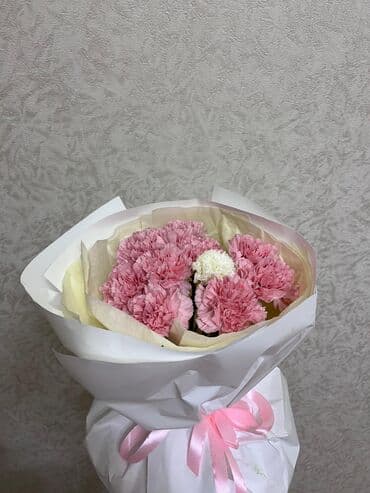 корни роза: Букет из гвоздик в нежной розово-белой срочно продаю — 1