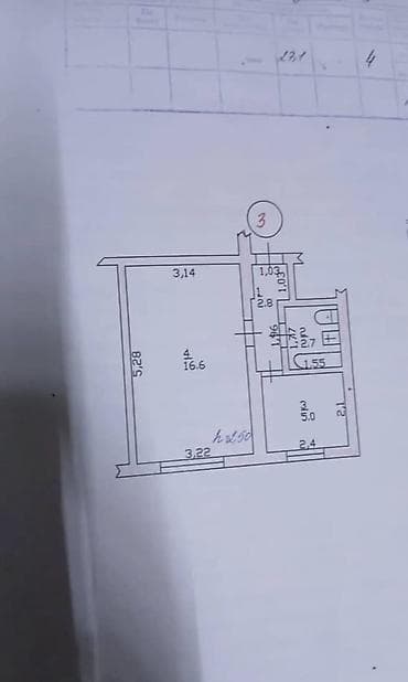 шевченко 125: 1 комната, 31 м², Хрущевка, 1 этаж, Косметический ремонт — 7