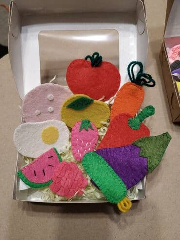 игровой набор: Игрушечная еда для детских игр "Вкусные игрушки". Ручная работа — 4