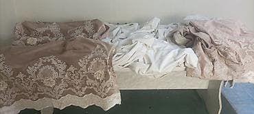 шторы нити люрекс: Портьеры с вышивкой и люверсами, на 2 больших окна. Размер бежевый — 2