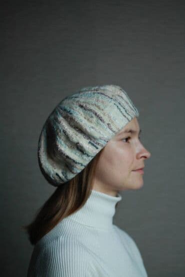 брендовые вещи оригинал: Берет войлочный. Уникальный дизайн. Теплый и красивый головной убор — 1