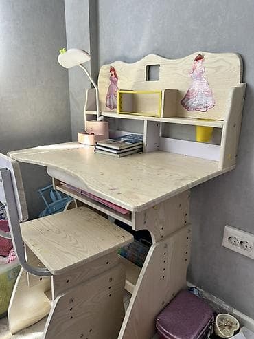 table study: Детский регулируемый комплект стола и стула, выполненный из светлого — 1