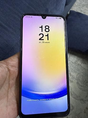 Samsung Galaxy A25, Б/у, 128 ГБ, цвет - Синий, 2 SIM