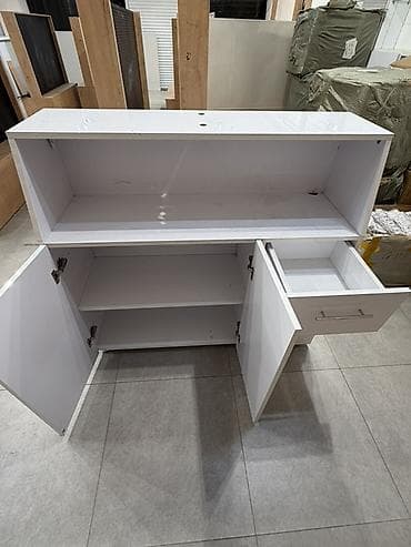 Касса жабдуулары: Стойка ресепшн/кассовая стойка, белая глянцевая - Форма: прямая, с — 3