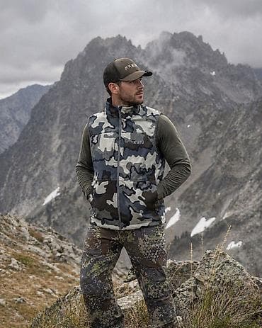 зимние ботсы: Жилет KUIU Encounter, камуфляж - Тёплый и лёгкий флисовый жилет для — 1