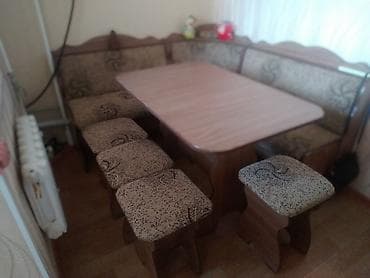 Шкафы: Кухонный мягкий уголок, ЛДСП, цвет - Бежевый — 5