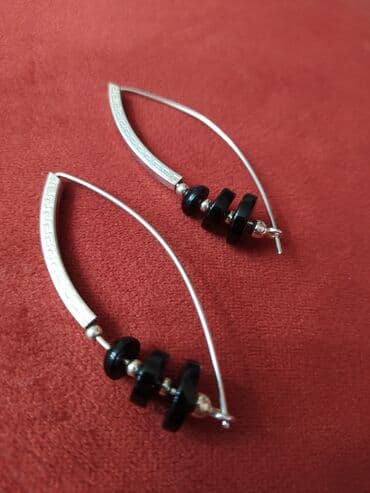 Атайын кийим: Күмүш сөйкөлөр, Үлгүсү 925, Агат, Аялдарга, Жаңы — 8