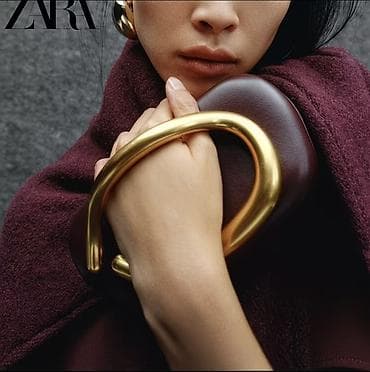 Клатчи: Сумка-клатч ZARA с декоративной массивной металлической дужкой - — 2