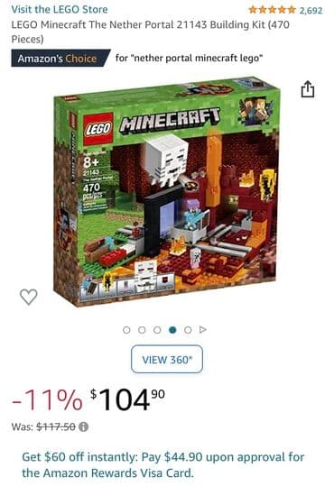 лего дом: Набор Лего Майнкрафт «Портал в Подземелье», мало б/у, все детали на — 6