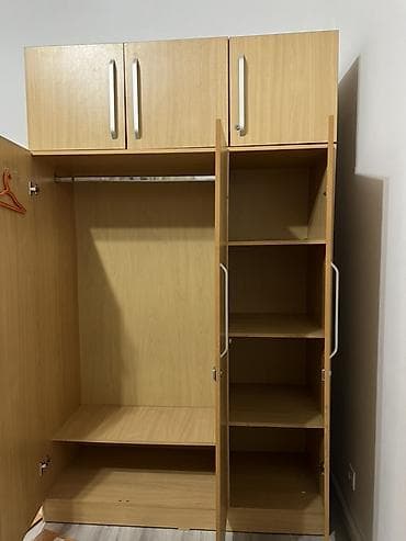 трехстворчатый шкаф с антресолью: Шифоньер, шкаф для одежды, Прямой, ЛДСП — 1