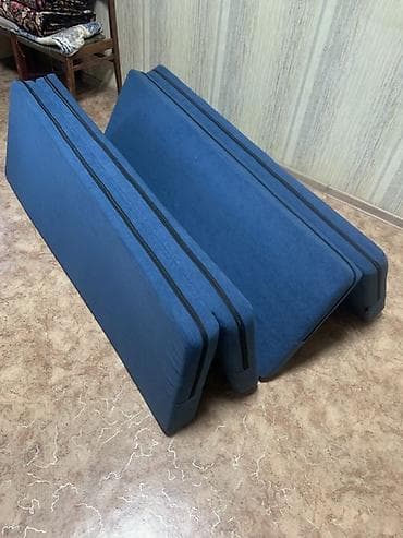 раскладные кровати: Складной матрас/диван-кровать трансформер, синий. - Конструкция — 4